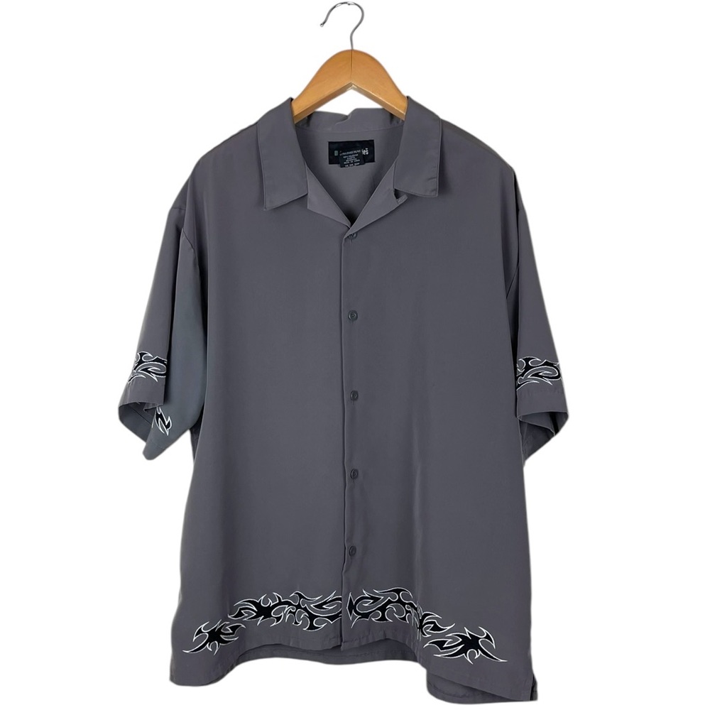 Vintage Y2K No Boundaries XL Tribal Button Down Shirt All Over Print Streetwear